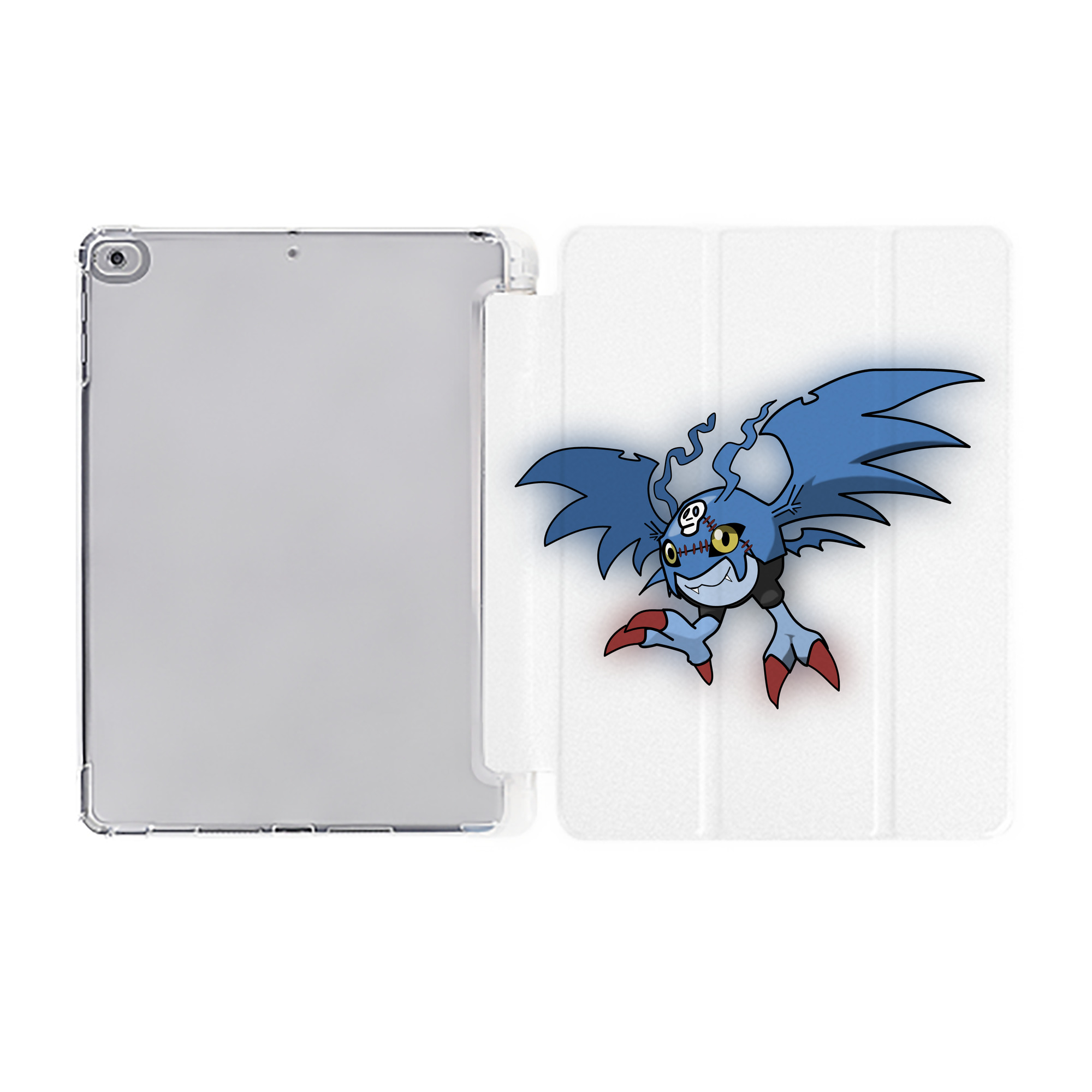 （画像用） Digimon デジタルモンスター/デジモン IPad ケース ペン収納付き 三つ折りスタンド PUレザー×シリコン 対応機種9.5/10.5/10.9インチ